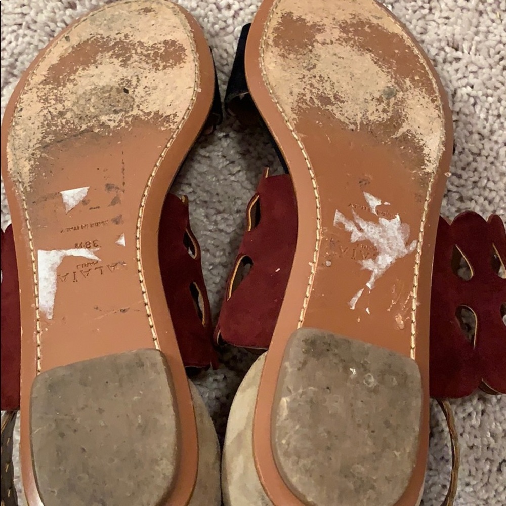 Alaia Black Suede Cut Out Sandals - Picture 7 of 8